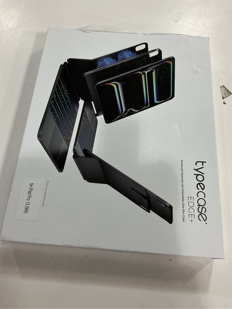 Condition photo showing Good Condition for typecase Edge+ Keyboard Case for iPad Pro 13-inch (M5/M4, 2025/2024), Space Black Keyboard with 11-Color Backlight, Multi-Mode, Removable Black Back Case, Magnetic Floating Stand, Larger Trackpad Space Black Keyboard with Black Case iPad Pro 13-inch (M5 2025 / M4 2024)