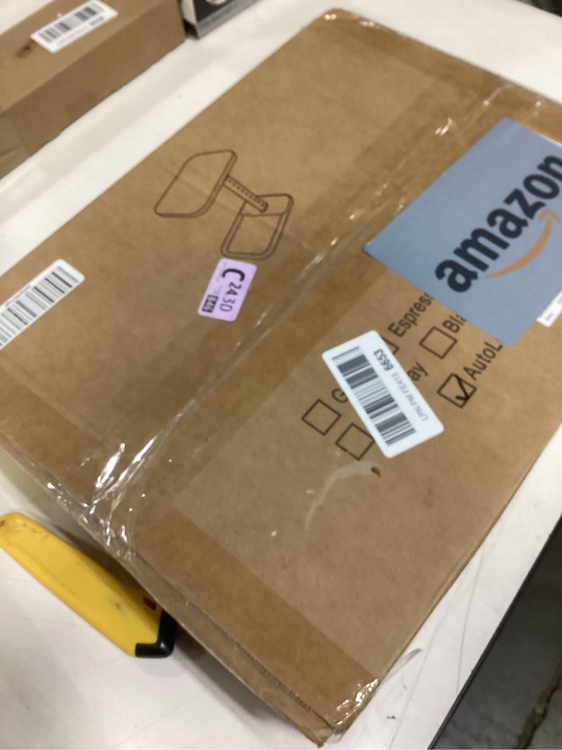 Condition photo showing New/Like New for Kitstorack Upgraded TV Tray Table with Panel Lock, 90° Flip-Over Design & Adjustable Height, Sofa Arm Side Table for Eating, Laptop, Couch, Bed, or Small Spaces, Brown Brown Auto-locking