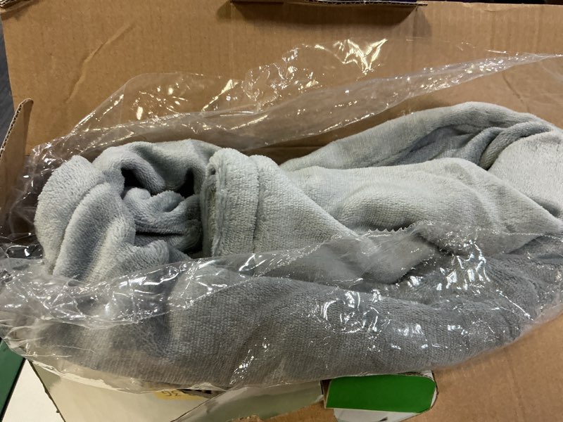 Condition photo showing As Is for Heated Blanket Queen Size Electric Blanket 84''X90'' - Soft Plush Premium Flannel with Dual Controllers, 5 Heating Level & 10 Hour Auto Off, ETL & FCC Certified, Warm Gifts for Grandma, Grey Gray 84" x 90" Queen