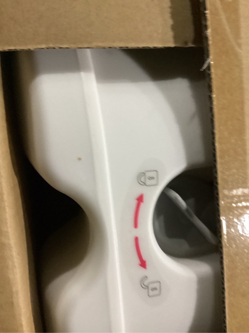 Condition photo showing New/Like New for raised toilet seat with handles for elderly - toilet seat risers for seniors with adjustable padded arms - elevated toilet safety seat for standard or elongated commode