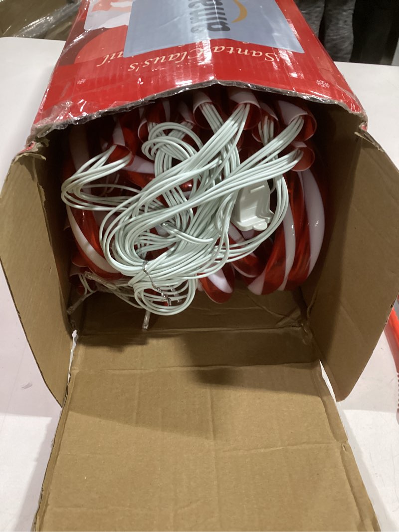 Condition photo showing Good Condition for COOLWUFAN 36" Candy Cane Christmas Decorations, 24 Pack Giant Candy Cane Lights, Outdoor Pathway Markers Lights for Xmas Holiday Walkway Patio Garden Yard Lawn