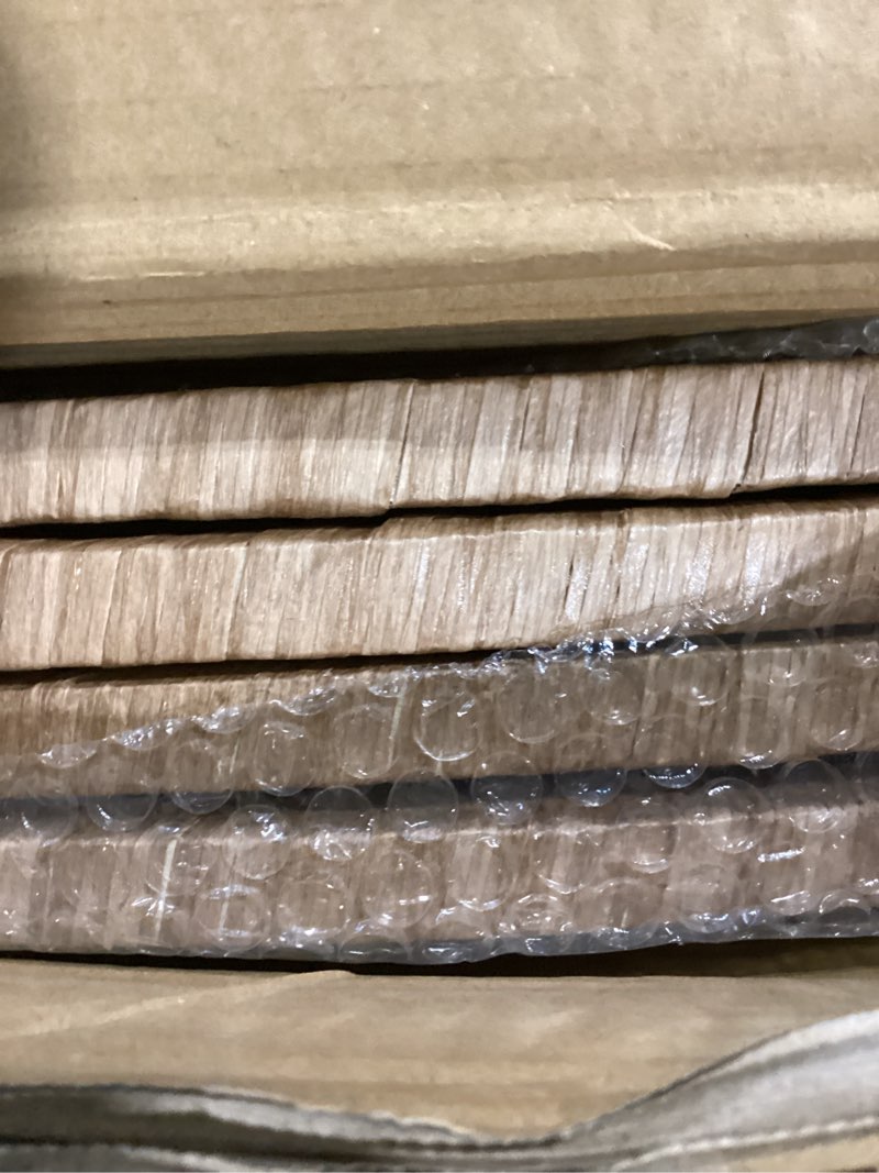 Condition photo showing Good Condition for Compact 4 Panel Short Room Divider, 47.2 Inch Tall Double-Sided Rattan Folding Screen for Home & Office,Light Brown Light Brown 4 Panel similar item 