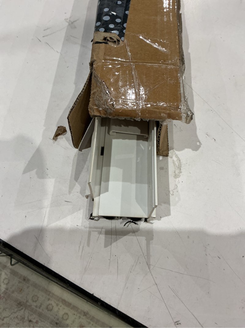 Condition photo showing As Is for 1-3/4 x 32 adjustable double bubble door sweep bottom of door, under doors seal for exterior doors, energy efficient draft stopper, slide to install, blocks dust/insects/noise(white) 32 inch white 1