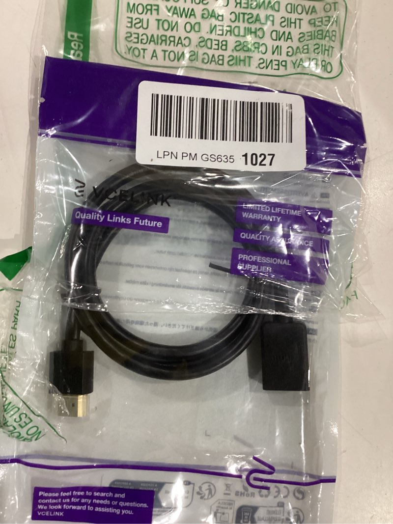 Condition photo showing Good Condition for vce hdmi extension cable - 4k@60hz hdmi male to female extender, support 3d & hdcp 2.2, compatible with roku tv stick, hdtv, game console, laptop (39.6, inches) 3.3 feet
