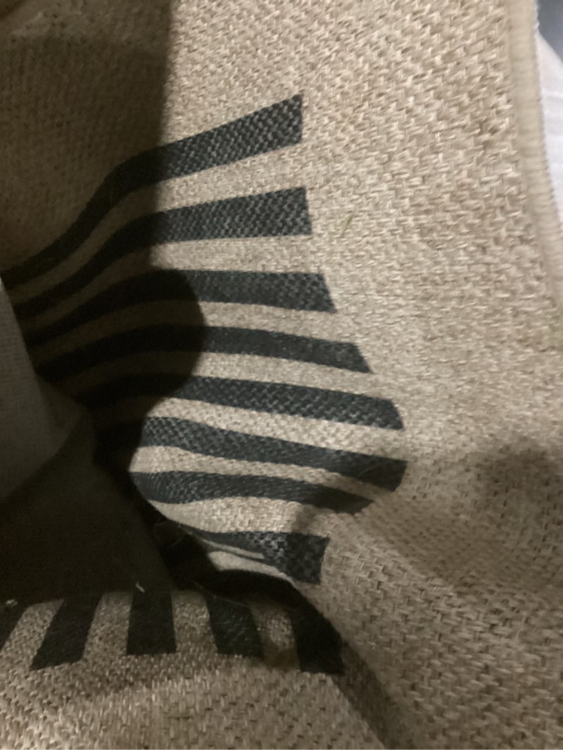 Condition photo showing As Is for ojia outdoor rug 3'x5', black and tan area rug machine washable rugs cotton hand woven entry rug indoor outdoor striped carpet for front porch/deck/backyard/camping/outdoor decor 3' x 5' (rectangular) tan/black stripe
