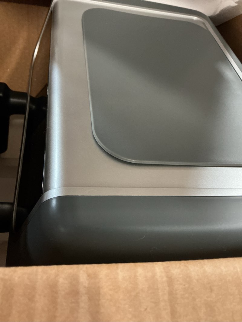 Condition photo showing Good Condition for 2 baskets air fryer 9.5 qt, 10 in 1 dual air fryers with ceramic crisper plate, 80-450°f wide temp, smart cooking mode with match & sync cook, shake reminder, roast, defrost, bake, grey grey 16" * 13.9" * 11.5"