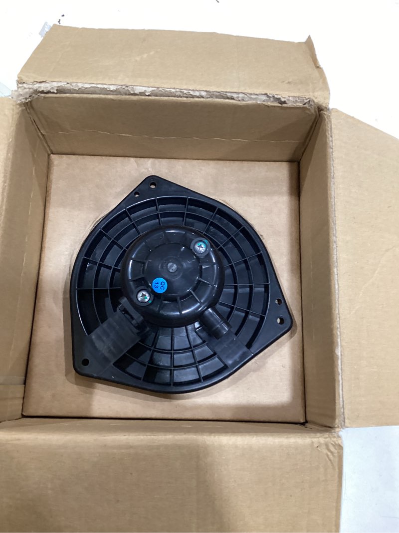 Condition photo showing As Is for a-premium front hvac heater blower motor compatible with mitsubishi lancer 2008-2017, outlander 2008-2018, outlander sport 2011-2017, with fan cage