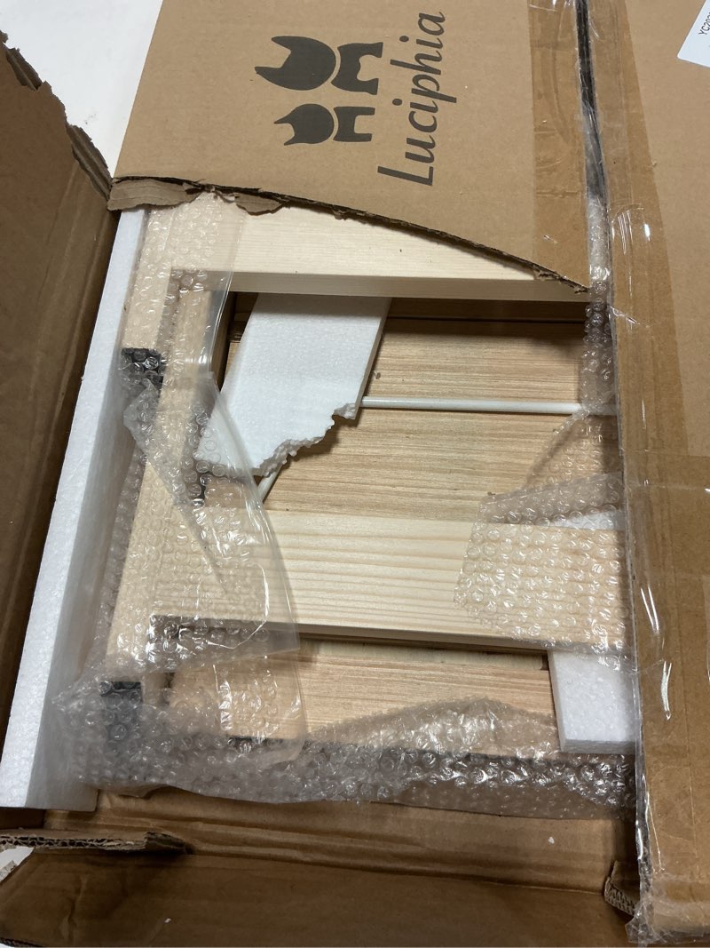 Condition photo showing Good Condition for luciphia wooden dog stairs for small dogs 2-in-1 foldable dog steps for beds cars couch anti-slip pet ramp with 3 steps indoor pet stairs for medium large older pets cats up to 220lbs 19.7"h x 23.6"l x 17.3"w-3 steps for sofas & low beds