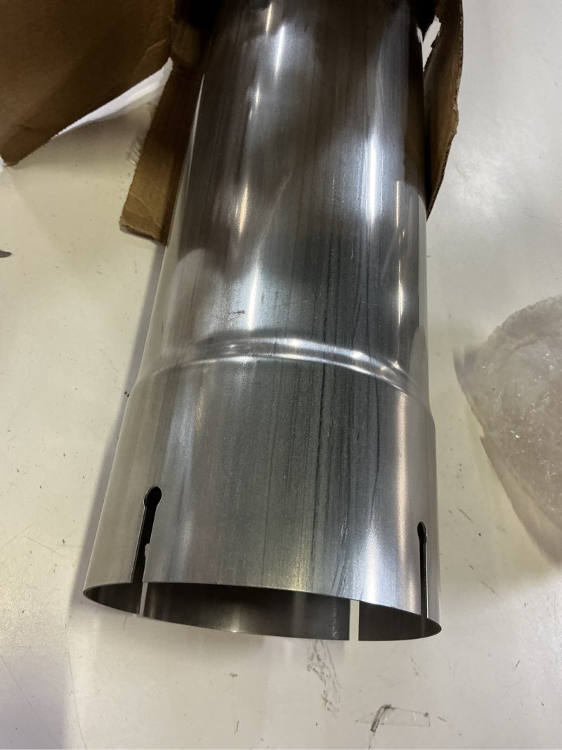 Condition photo showing Good Condition for lcgp 5" muffler straight pipe stainless steel 30" long straight exhaust pipe 5 inch without clamps