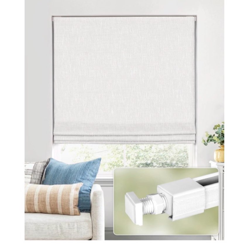 hotsoon no tools no drill roman shades, cordless blackout roman blinds for windows, room darkening w