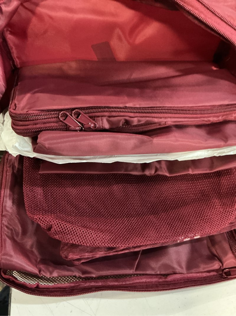 Condition photo showing Good Condition for veken 9/11 set compression packing cubes for travel essentials,compressible expandable large luggage suitcase organizer bags for clothing,durable space saver storage bags with toiletry bags(wine red) wine red 9 set