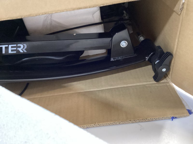 Condition photo showing As Is for Bike Trainer, Magnetic Bicycle Stationary Stand for Indoor Exercise Riding, 26-29" & 700C Wheels, Quick Release Skewer & Front Wheel Riser Block Included BK+ THRU AXLE