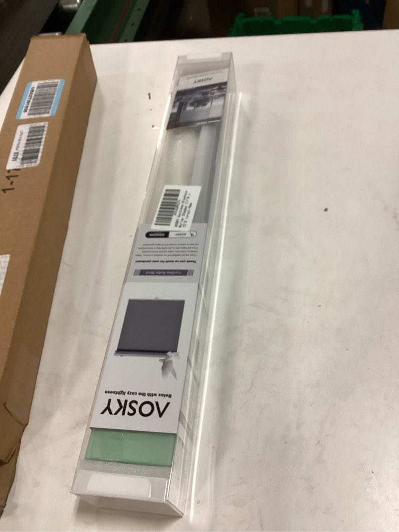 Condition photo showing Good Condition for AOSKY Cordless Roller Shades Blackout Blinds for Windows Room Darkening Rolled Up Shades with Spring System, UV Protection Window Shades Door Blinds for Home and Office (17" W x 72" H, Ivory) 17"W x 72"H Ivory