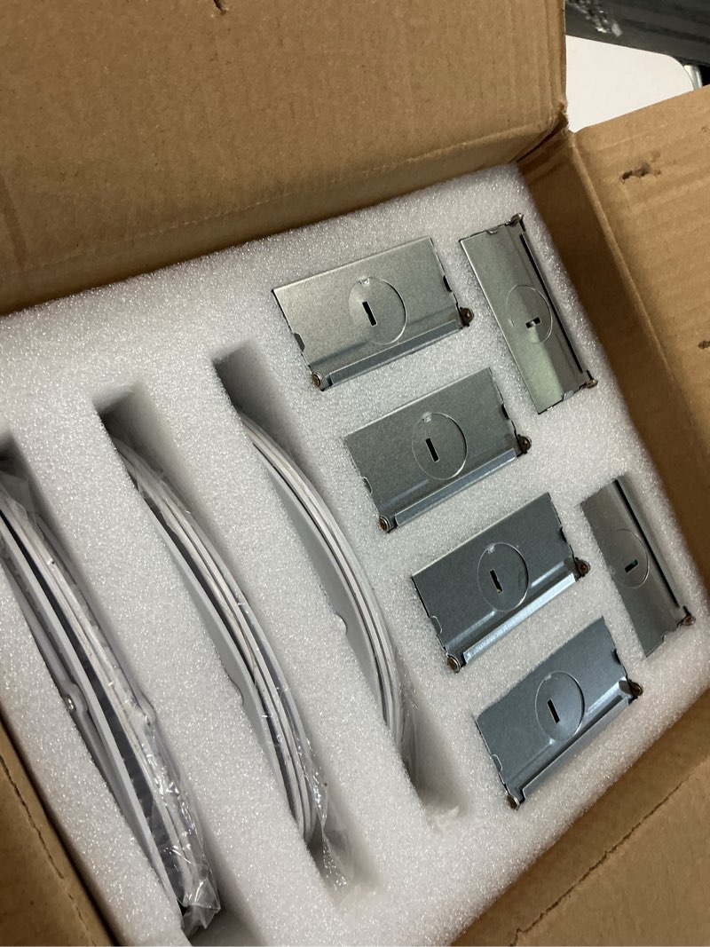Condition photo showing Good Condition for ensenior 6 pack 6 inch led recessed light, dimmable, 2700k-5000k 5cct, 1200lm high brightness, 12w 120v, damp rated, erl-12x-etl, ultra-thin canless wafer ceiling light - etl & fcc & ic 6 inch 2700/3000/3500/4000/5000k - 5cct white