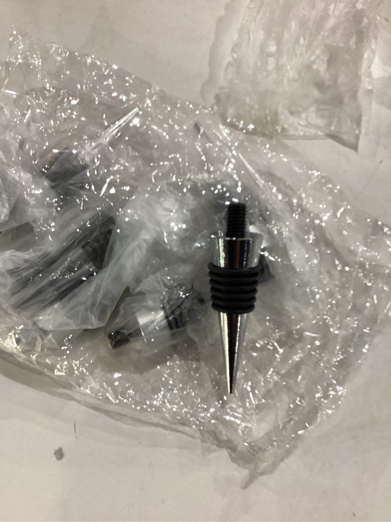 Condition photo showing Good Condition for 8 Pieces Metal Bottle Stopper 16 x 3/8 Blank Stainless Steel Wine Bottle Stopper Kit Reusable Wine Saver Corks Chrome Bottle Stopper Set Hardware for Wedding Wine Party Bar Turning