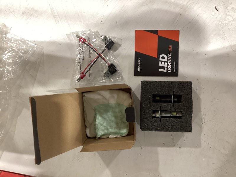 Condition photo showing Good Condition for sealight h1 light bulbs 40000lm 6500k cool white 1:1 design 70000+ lifespan, 3 mins installation, headlight eyebrows, pack of 2 s2s h1