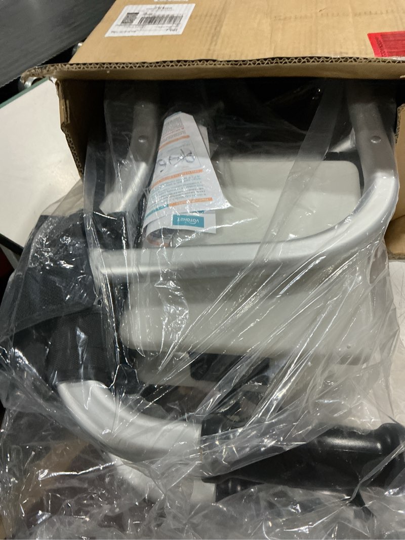 Condition photo showing As Is for narrow folding walkers for seniors with seat, compact travel walker silver