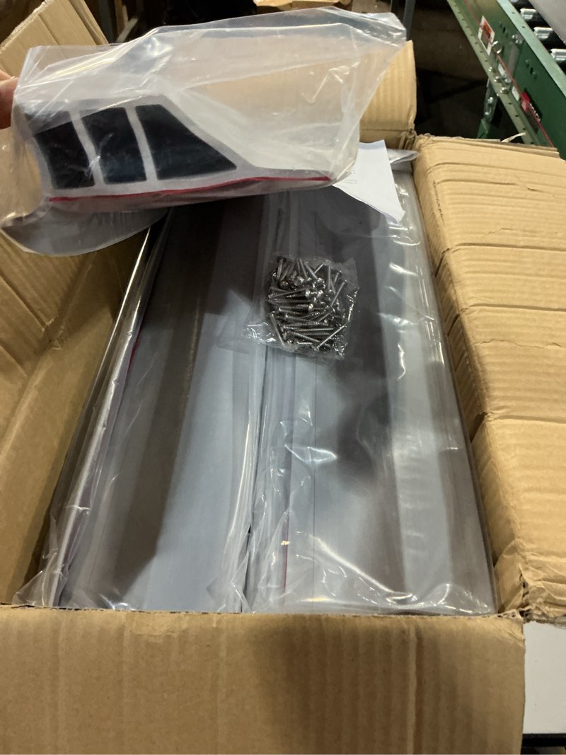 Condition photo showing Good Condition for nalwort dock bumpers 16 feet and 24 feet, full protection dock fender for straight edge and side, boat dock bumpers for edging, includes mounting screws, black gray blue brown green orange yellow gray 16 feet