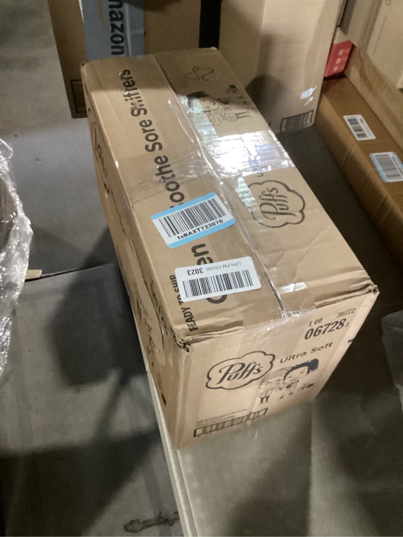 Condition photo showing New/Like New for puffs ultra soft non-lotion facial tissue, 8 family boxes, 124 facial tissues per box 124 count (pack of 8)