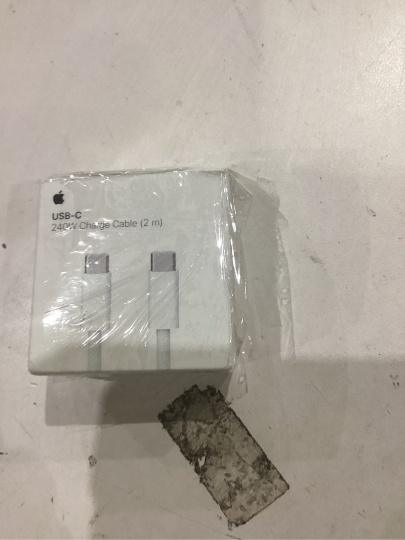 Condition photo showing As Is for apple 240w usb-c to usb-c woven charge cable (2 m): fast and convenient charging 2m