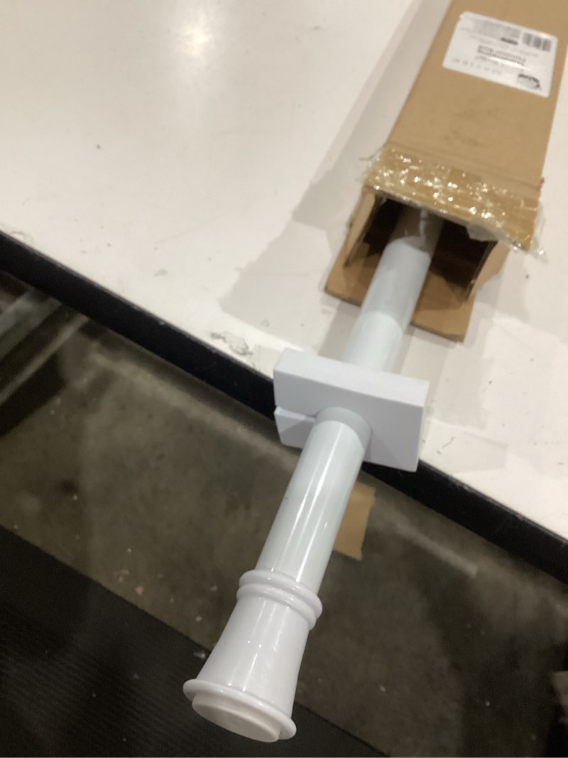 Condition photo showing Good Condition for zenna home adjustable curtain tension rod, no drill expandable tension window rod, easy installation, rental friendly, 51 - 120 inches, white white 51" to 120"