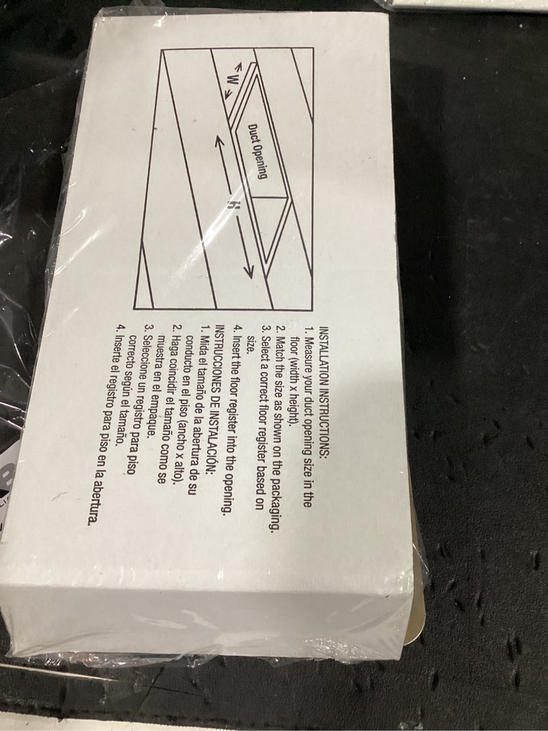 Condition photo showing Good Condition for reliabilt 4 in. x 10 in. floor register brown