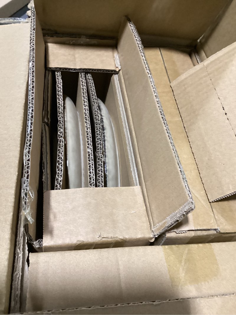 Condition photo showing Good Condition for amorarc ceramic dinnerware sets,handmade reactive glaze stoneware plates and bowls sets,highly scratch resistant | dishwasher & microwave safe dishes set,service for 8 (24pc) cappuccino service for 8