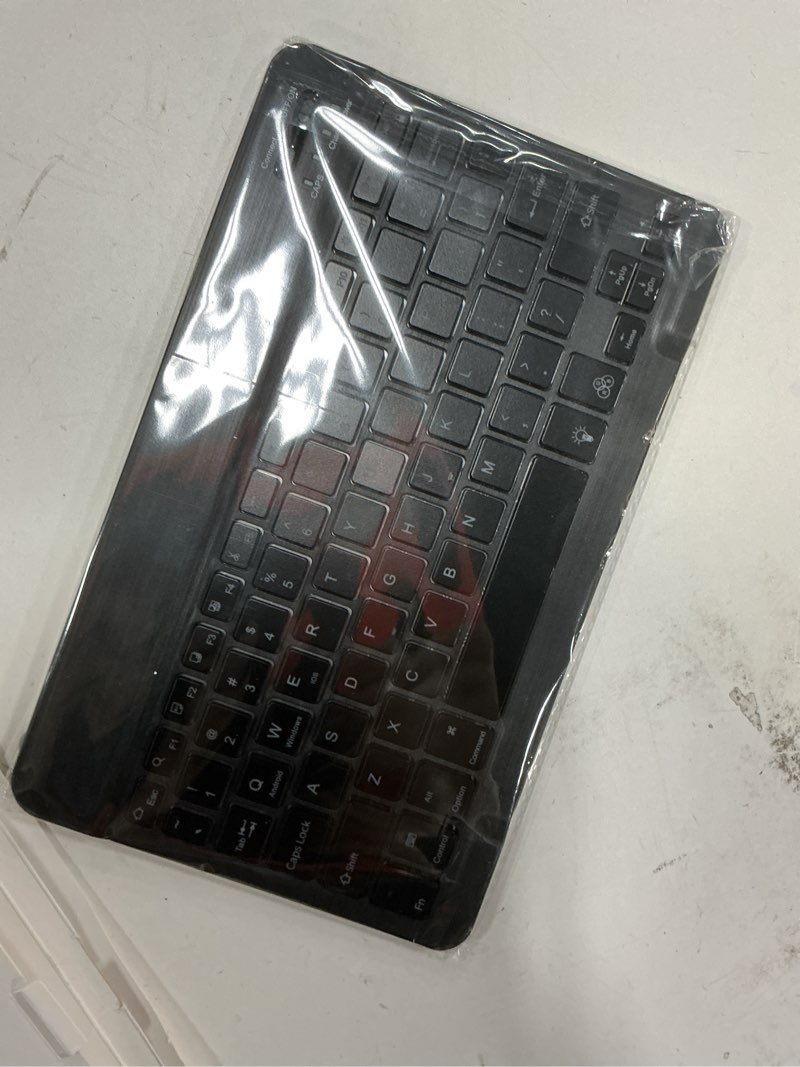 Condition photo showing New/Like New for Backlit Bluetooth Keyboard Small Portable Wireless Keyboard Rechargeable Illuminated for Android Samsung Tablet Cell Phone Smartphone iPad A16 11th 10th Generation iPad Pro Air Mini iPhone (Black)