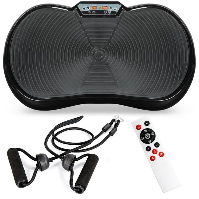 Best Choice Products Vibration Plate Exercise Machine Full Body Fitness Platform w/ Resistance Bands - Black