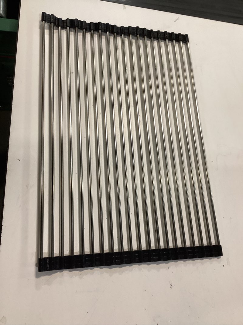 Condition photo showing New/Like New for houzer ro-1700 - stainless steel rolling mat for granite workstation sinks, multipurpose rack for drying dishes, washing fruit, or holding utensils, durable sink accessory