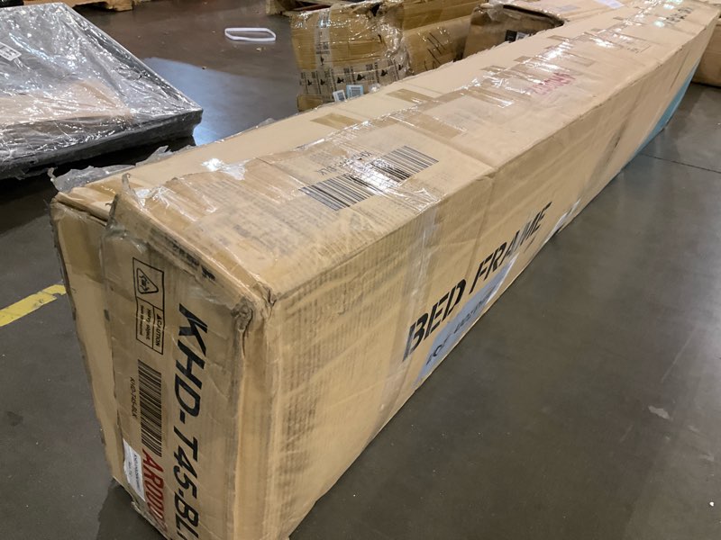 VECELO Loft Bed Twin Size, Metal Bedframe with Removable Ladder and Safety Guardrail, No Box Spring 