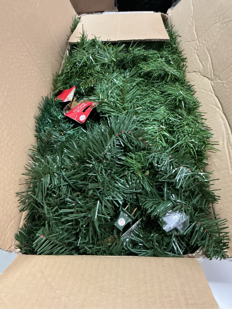 Condition photo showing Good Condition for National Tree Company 9 ft Unlit Winchester Pine Artificial Christmas Garland, Christmas Decoration with 200 Tips, Green