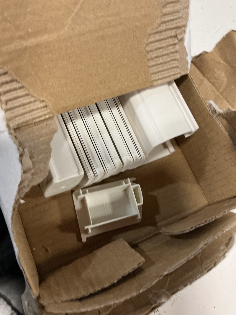 Condition photo showing As Is for mainstays cordless 1" vinyl light filtering blinds, white, 27" width x 64" length