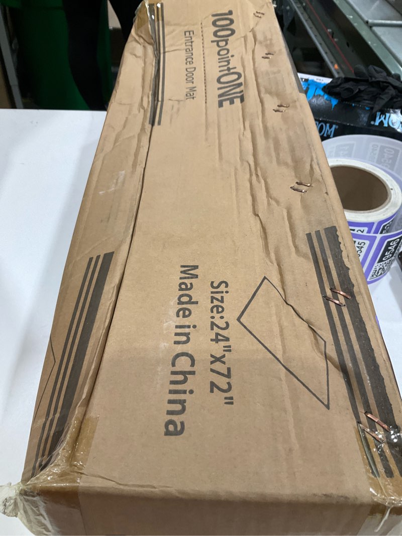 Condition photo showing New/Like New for Front Door Mat for Outside Entry, 72" x 24" Heavy Duty Outdoor Doormat for Entryway to Trap Dirt and Moisture, Non-Slip Waterproof Welcome Mats for Home Entrance 2' x 6' (Rectangular) Black Texture