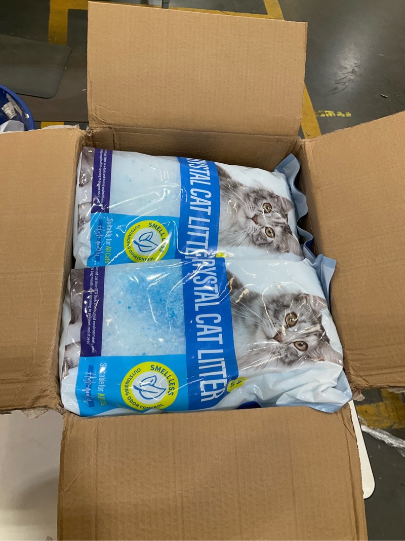 Condition photo showing New/Like New for made4pets cat litter crystals, non clumping cat litter odor control kitty litter non clumping no scooping low dust, low tracking, lightweight, dehydrates waste,– 25.8 lbs (6 x 4.3 lb packs) unscented 6 pack