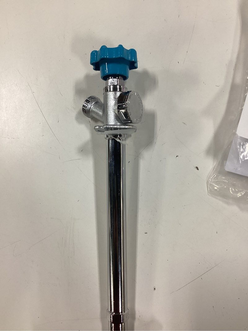 Condition photo showing As Is for sharkbite 8-in l x 1/2-in pex brass anti-siphon frost resistant multi turn sillcock