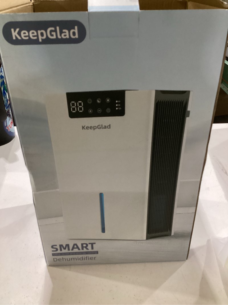 keepglad dehumidifier, 98oz semiconductor dehumidifiers for home, humidity display, white