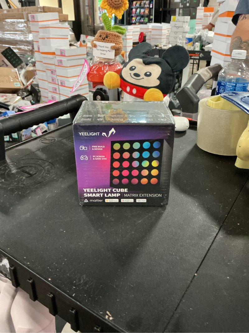 Condition photo showing New/Like New for yeelight matrix light extension for cube smart lamp, 16 million colors option, rgbic individual addressable, dynamic lighting, music flow, wifi connected, app control, for bedroom, living room, cube*1 matrix lamp