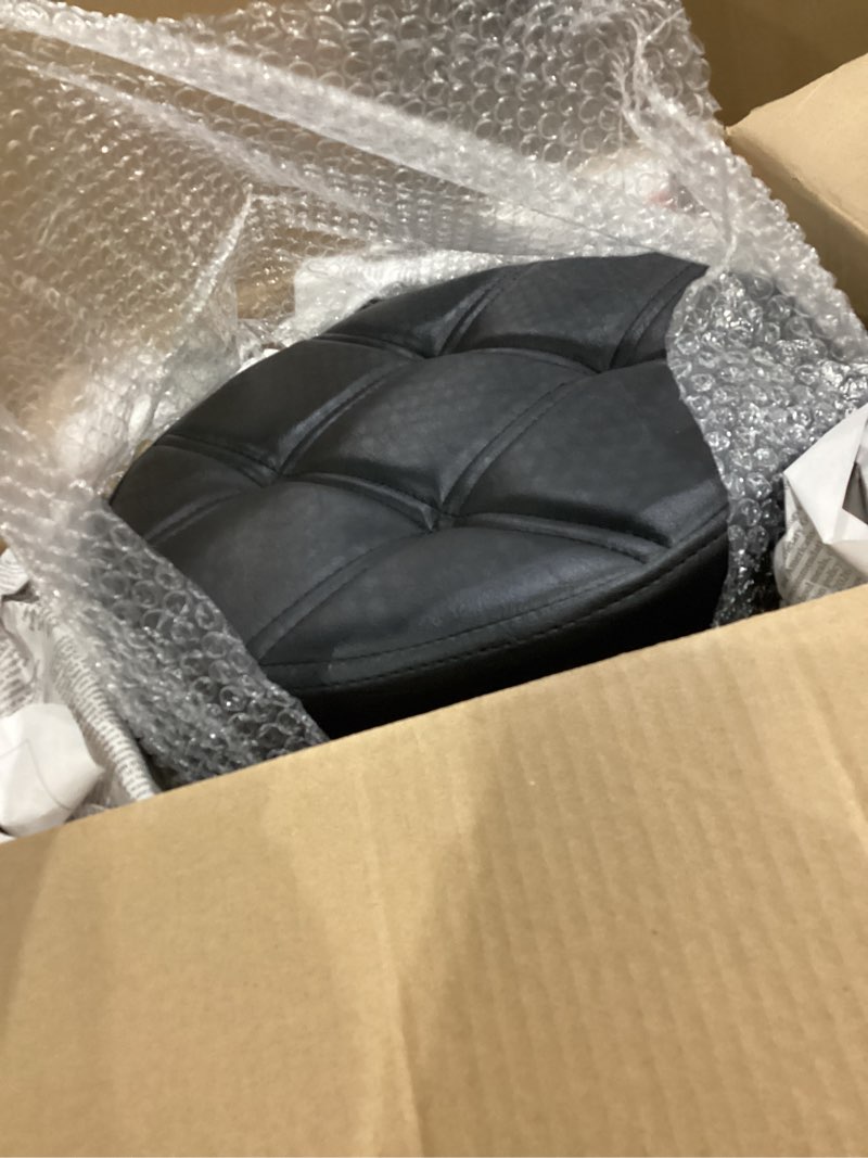 Condition photo showing Good Condition for Rolling Stool with Wheels Adjustable Height, Roller Stool for Massage Medical Tattoo Spa Heavy Duty Swivel Desk (Super Thick Cushion, Black) Black Super Thick