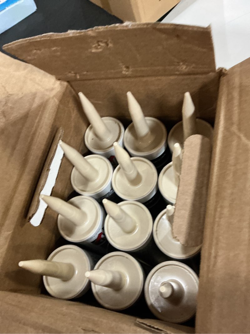 Condition photo showing New/Like New for tower sealants ts-00228 10.1 fl-ounce tower tech 2 acrylic urethane sealant, almond - case of 12