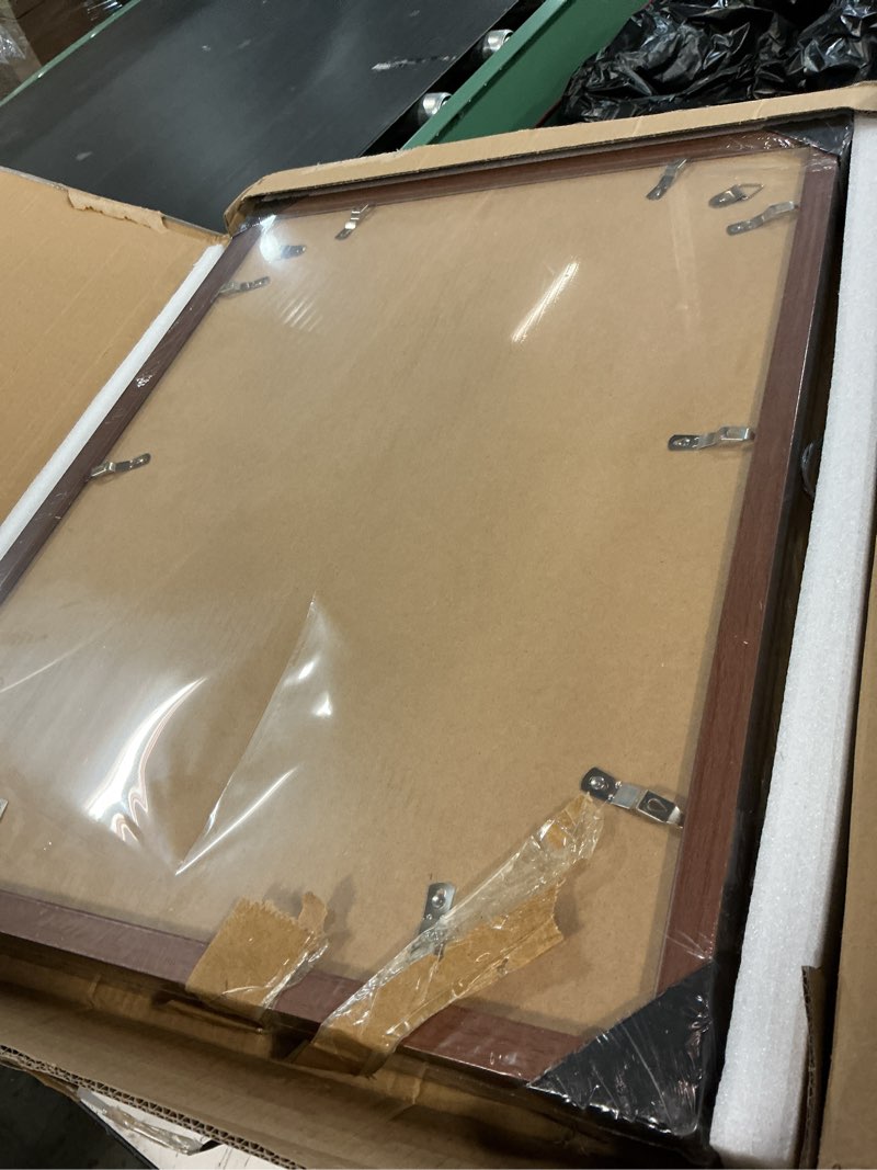 Condition photo showing New/Like New for 18x24 picture frame brown set of 3, display pictures 16x20 with mat or 18 x 24 without mat, poster frames 18x24 for wall hanging horizontal and vertical brown 18x24(3pk)