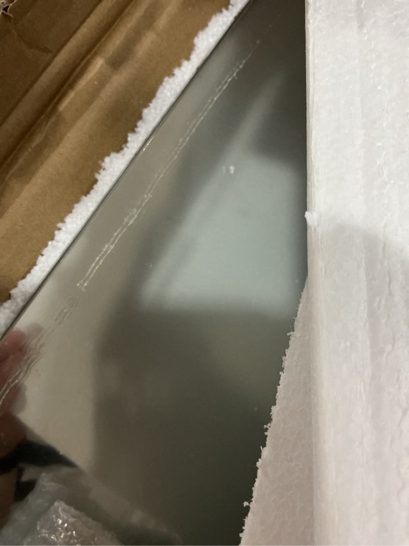 Condition photo showing New/Like New for home gym mirror, 48x24 inch(each)-2pack large frameless tempered glass full body wall mounted for yoga, exercise, dance studio gym mirror 48"l x 24"w
