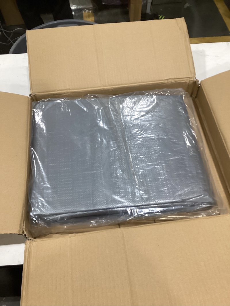 Condition photo showing New/Like New for SWIMLINE HYDROTOOLS Silver King Heavy Duty Winter Pool Cover for Above Ground Swimming Pools | for 12 X 18 FT Oval Pools | 16 X 22 FT Cover Size | Silver/Black | Winch & Cable Included | PCO141622