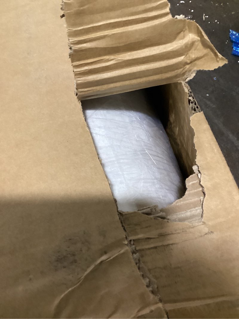 Condition photo showing Good Condition for king mattress, 7 inch king size mattress in a box, cool gel memory foam hybrid mattress, individual pocket spring, back pain relief, motion isolation, strong edge support, certipur-us