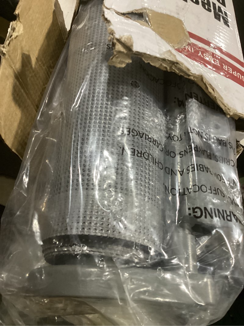 Condition photo showing Good Condition for reinforced 28" tall step over dog gate x 100" extra wide retractable baby gate with support rods, mesh baby gate retractable pet gate indoor retractable gate outdoor puppy gate long dog gate, gray gray (28" tall x 100" wide)