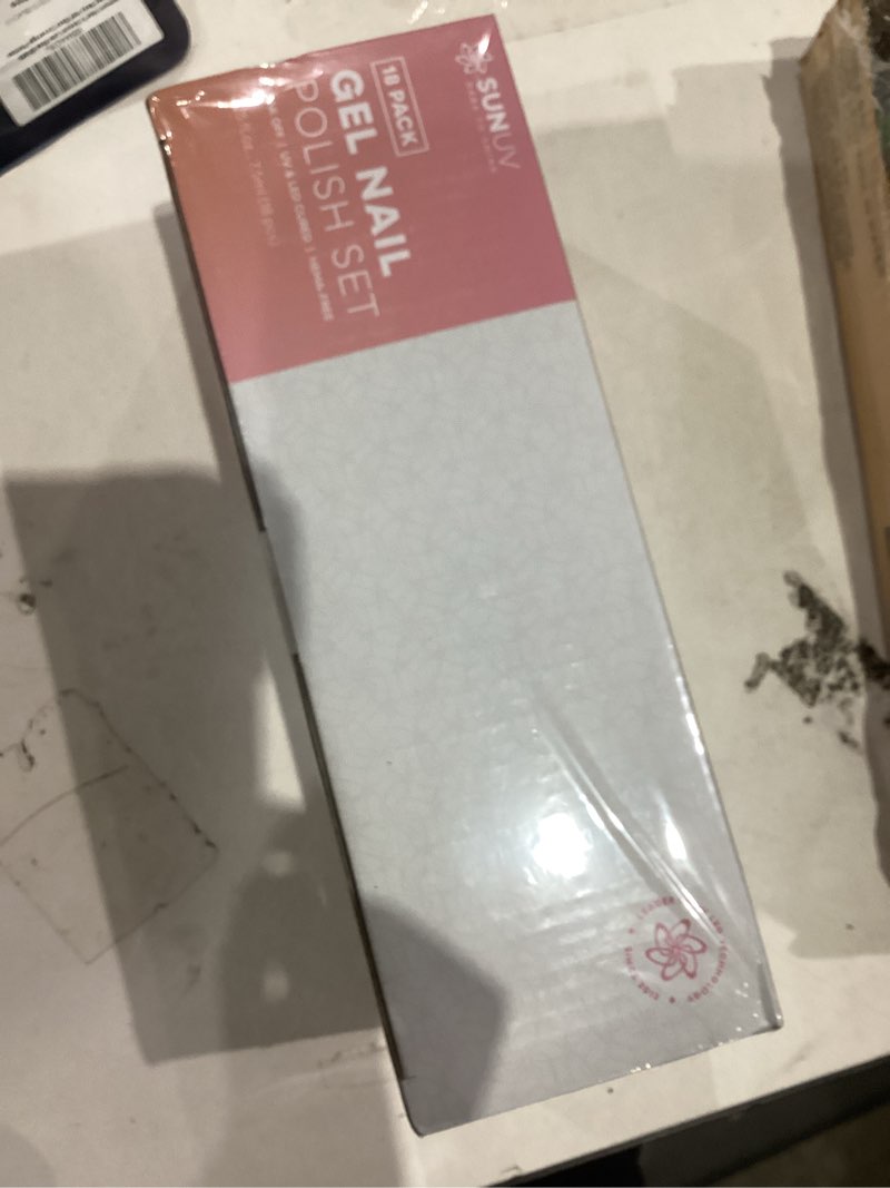 sunuv 16 color gel nail polish kit with base top coat,white black pink nude silver glitters gel poli