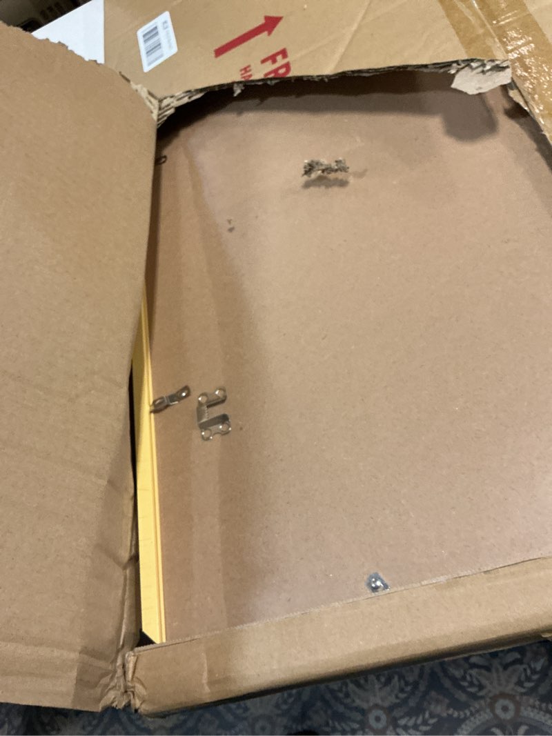 Condition photo showing New/Like New for lavie home 24x30 picture frame for wall display, 24x30 gold picture frame with hd plexiglas, 24 x 30 poster frame 1 pack, display frame for vertical or horizontal, classic collection gold 24x30 1