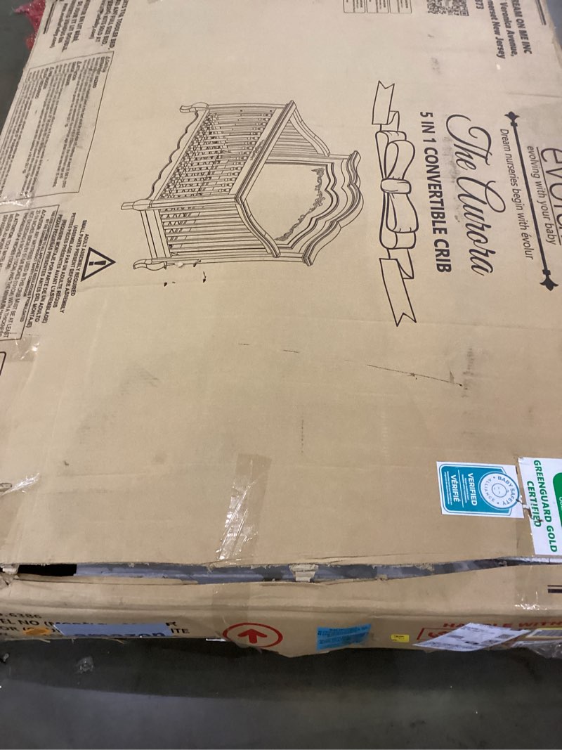 Condition photo showing As Is for 5 in 1 convertible crib