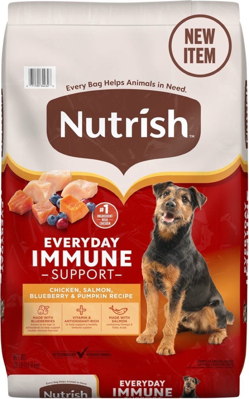  Nutrish Everyday Immune Support Chicken, Salmon, Blueberry & Pumpkin Recipe Dry Dog Food, (Rachael Ray)(Bidding on 4 bags at 5.5 pounds each- ) 