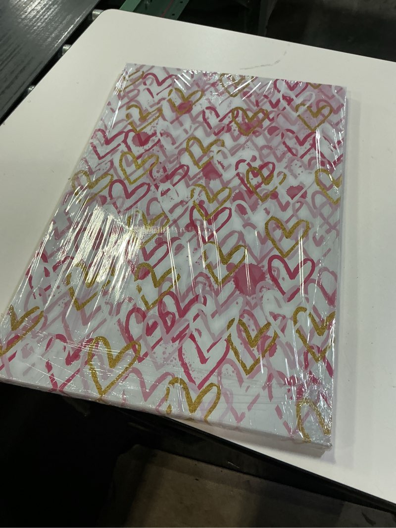 Condition photo showing Good Condition for Pink And Gold Canvas Wall Art Heart Artwork Colorful Aesthetic Posters Abstract Love Paintings Colorful Heart Prints Funky Aesthetic Picture Artwork Preppy Pink And Gold Wall Art 16x24inch Framed